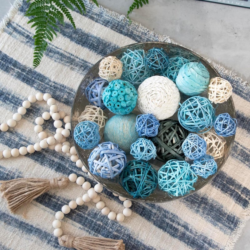 ANDALUCA Decorative Balls Bag Bowl Filler Home Decor (Turqouise Blue) - Image 5